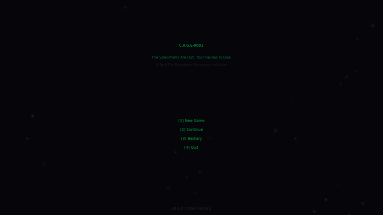 C.A.G.E-9001 screenshot